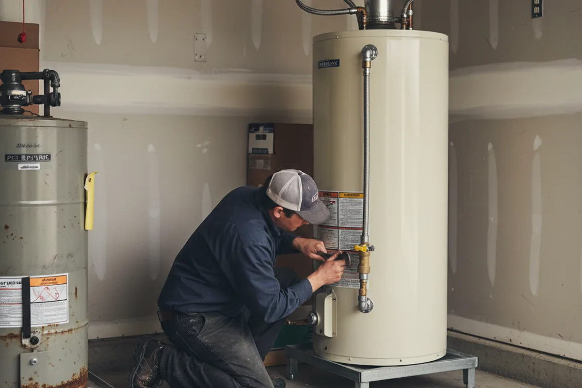 Water heater and shutoff valve replacement in Pentress