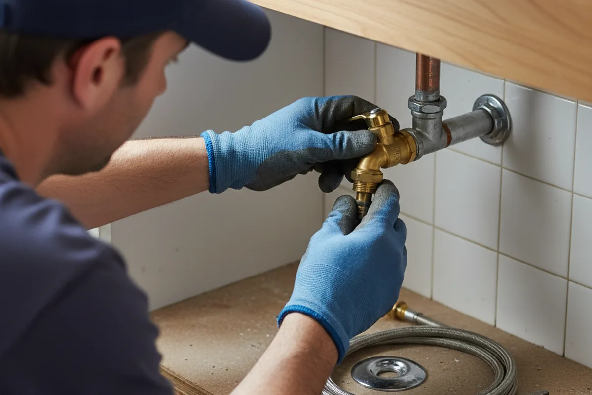 Shutoff valve and fitting work during Emergency Plumbing in Pentress